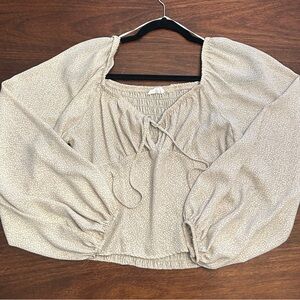 Sienna Sky Cream Blouse with Puff Sleeves